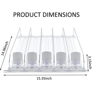 LunaLulinlk Drink Organizer for Fridge, Fridge Organizer Automatic Pusher Glide Width Storage 25 Cans (White) - 1 of 4