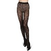 Memoi Women's Swirly Lace Sheer Tights Black M-L - 2 of 4