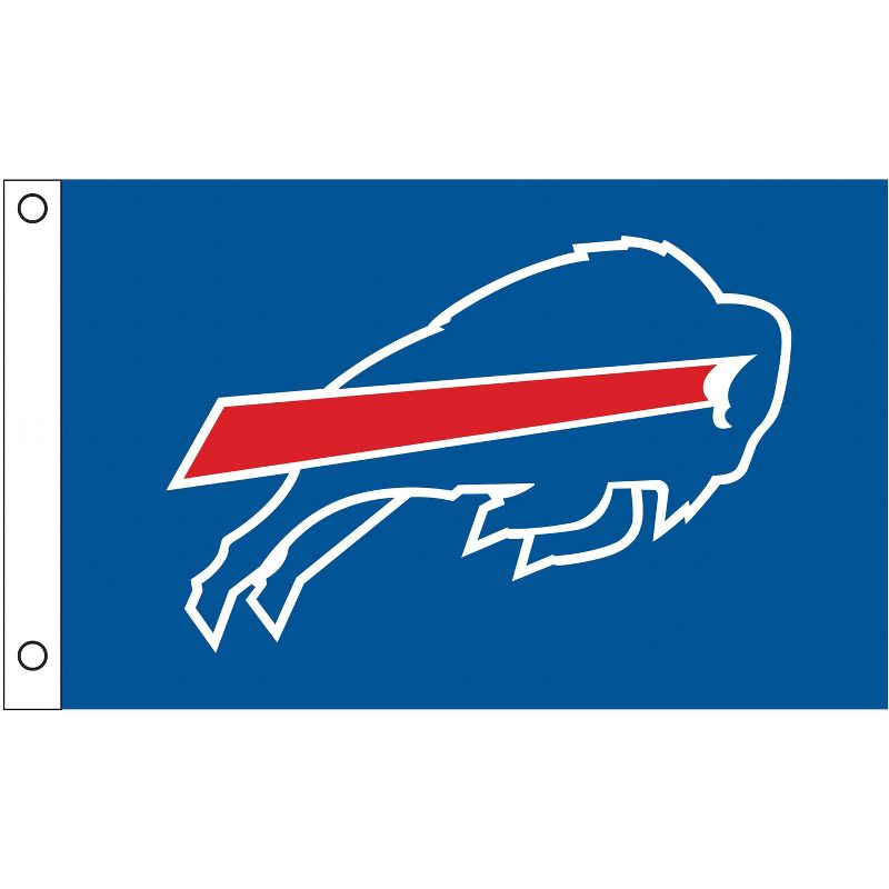 3'x5' Single Sided Flag w/ 2 Grommets, Buffalo Bills, 1 of 6