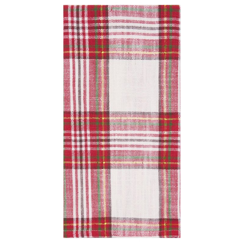 C&F Home 27' X 18" Gracelyn Plaid Woven Cotton Kitchen Dish Towel, Red and White Plaid, 2 of 5
