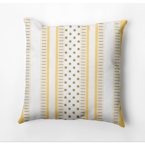 Yellow and white decorative pillows hot sale