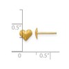 Black Bow Jewelry Kids 14k Yellow Gold Small Satin and Diamond-Cut Puffed Heart Earrings - 4 of 4