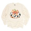 Simply Sage Market Cow Pumpkin Coquette Distressed Garment Dyed Long Sleeve - 2 of 4
