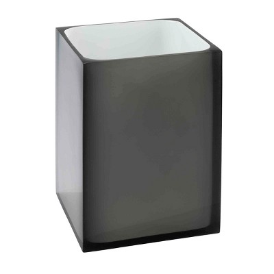 Modern Smoke and White Plastic Box Rubbish Bin