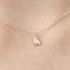 Bow to the Bee Bee You Necklace – Tiny 6mm Bee Charm – 14k Solid Gold & Sterling Silver Chain – Adjustable – 1pc - 2 of 4