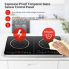 Induction Cooktop with 2 Burner,10 Temperature Levels & 8 Power Levels,240 Mins Timer, 1800W Double induction hotplate with Safety Lock,Touch Control - 4 of 4