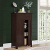 Hayward Two-Door Bathroom Storage Floor Cabinet Dark Woodgrain - RiverRidge Home: Adjustable Shelves, Wood Composite, CARB Certified - 2 of 4