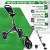 Probe Hues Lightweight 2-Wheel, 3-Wheel Rotating, 4-Wheel Folding Golf Cart - 2 of 3