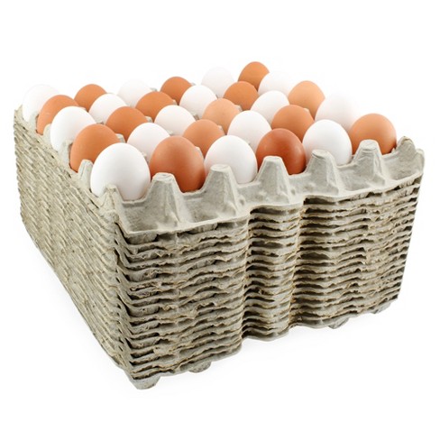 Egg Carton for Large Eggs 30 Packs with Sticker Labels, Each one hold 12  Eggs, Plastic Egg Carton for one dozen Eggs, for Refrigerator, Storage