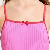Girls' Sweet Ribbed Solid One Piece Swimsuit - art class™ - 3 of 3