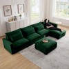 Christopher Knight Home Cleveland Luxurious U-Shaped Corduroy 157.5" Sectional Sofa with Storage Ottomans and 4 Waist Pillows - 2 of 4