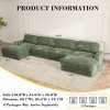 Vipbear Cloud Modular Sectional Sofa Couch with Ottomans,L/U-Shaped Couch,Minimalist Wide Deep Seat Comfy Convertible Couches for LivingRoom - 2 of 4