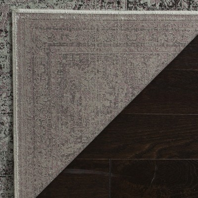 Light Blue Vintage Medallion Runner Rug 2'2" x 8'