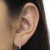 Haus of Brilliance Silver 1/2 cttw Miracle-Set Diamond Double Hoop with Latchback Earrings - 4 of 4