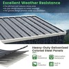 Tangkula 8 x 6.3 FT Metal Outdoor Storage Shed w/ Lockable Door Pitched Tool Shed Roof - 4 of 4