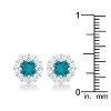 Slickblue Classic Rhodium Bridal Earrings, 2.52 Ct. CZ, 10mm, Butterfly Back, Women's Jewelry, 9 Color Options - 2 of 3