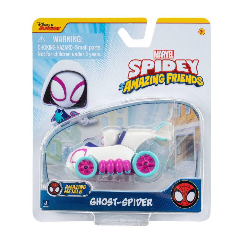 Spidey and His Amazing Friends Amazing Metals Diecast Vehicle - Ghost-Spider, 4 of 5