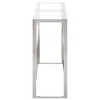 vidaXL Console Table Silver Stainless Steel and Tempered Glass - 3 of 4