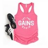 Simply Sage Market Women's Let The Gains Begin Racerback Tank - 3 of 4