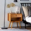 GlasFlength Nightstands Accent Nightstand Bedside Table Nightstand End Tables Nightstands with Drawer for Bedroom, Brown, 20"*14"*24" - 4 of 4