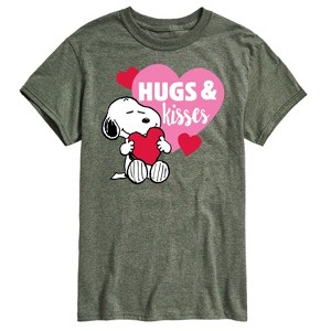 Men's - Peanuts - Snoopy Hugs And Kisses Short Sleeve Graphic T-Shirt - 1 of 4