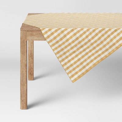 Photo 1 of 50 Cotton Gingham Check Table Throw Yellow - Threshold