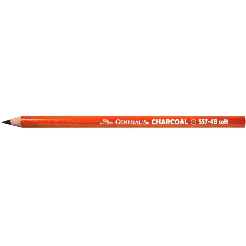 General's Extra Smooth Top Quality Charcoal Pencils, 4B Tip, Black, Pack of 12, 2 of 4