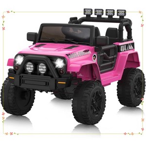 2-Seater Ride On Truck Car, 12V Electric Car for Kids Battery Powered Car w/Parent Remote Control - 1 of 4