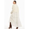 June + Vie by Roaman's Tiered Mixed-Media Maxi Dress - 3 of 4