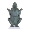 SPI Home Frog Royalty with Crown Birdfeeder – Cast Aluminum Garden Accent with Decorative Charm, 13" Height - 3 of 4