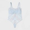 Women's Unlined Garden Party Lingerie Bodysuit - Auden™ Light Blue - 3 of 4