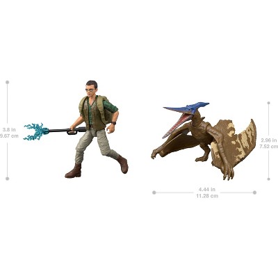 Jurassic World Rebirth Dr. Loomis & Pteranodon Figures Pack, Movie Accurate 3.75-inch Scale