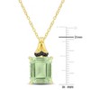 EVERLY JEWELRY | Yellow Plated Sterling Silver 5 5/8 CT TGW Green Quartz Black Sapphire Fashion Pendant With Chain Black Rhodium Plated, 18-inch - 2 of 4