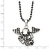 Black Bow Jewelry Stainless Steel Antiqued Skulls Necklace 24 Inch - 4 of 4
