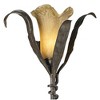 Franklin Iron Works Rustic Farmhouse Sculptural Floor Lamp 68 1/4" Tall Bronze Gold 3-Light Amber Glass Intertwined Lily Flower Shade for Living Room - 3 of 4