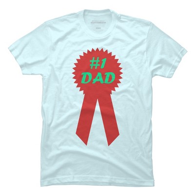 Men's Design By Humans #1 DAD Ribbon By T-Shirt