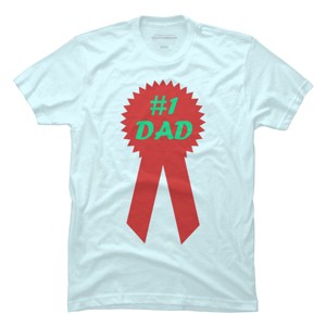 Men's Design By Humans #1 DAD Ribbon By T-Shirt - 1 of 2