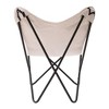 HomeRoots 26" Beige And Black And Black Geometric Butterfly Chair - 4 of 4