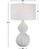 Uttermost Antoinette Table Lamp – 27.5"H Ivory Faux Marble with Scalloped Ridges & Polished Nickel Accents - 3 of 4