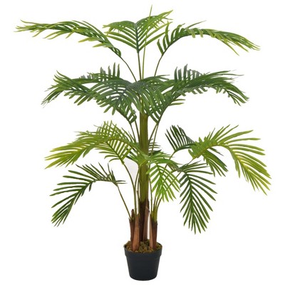 VidaXL Artificial Plant Palm with Pot Green 47.2 in.