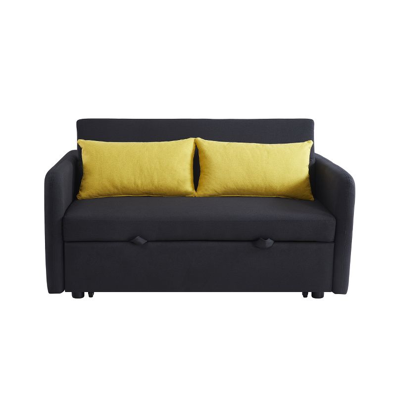 55.5" Pull Out Sleeper Sofa with USB Charge-ModernLuxe, 4 of 11