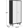 Metal Storage Cabinet 72" H with Wheels, Steel Tool Cabinet with Lock and 4 Adjustable Shelves and Lockable Rolling,Storage Organization - 2 of 4
