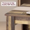 Wood Farmhouse Dining Table for 6-8, Large Kitchen Table, 70.86 In Rectangular Dining Room Tables with Strong Legs, Thickness Table Top, Rustic Brown - 4 of 4