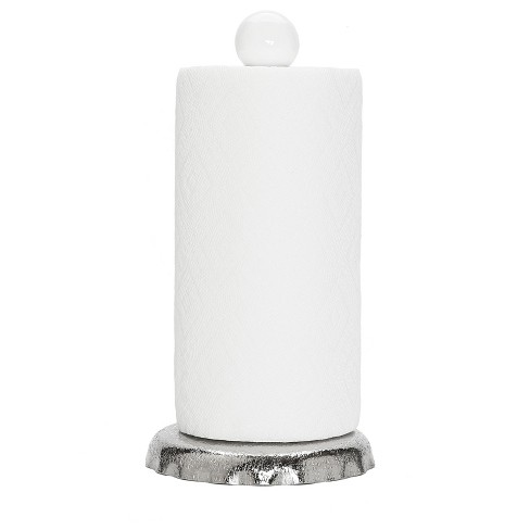 Classic Touch Silver Paper Towel Holder With White Marble Tip Target