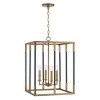 Capital Lighting Bleeker 4 - Light Chandelier in  Aged Brass, Black - 2 of 3