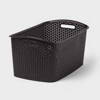 Y-Weave Jumbo Decorative Storage Basket Black - Brightroom™