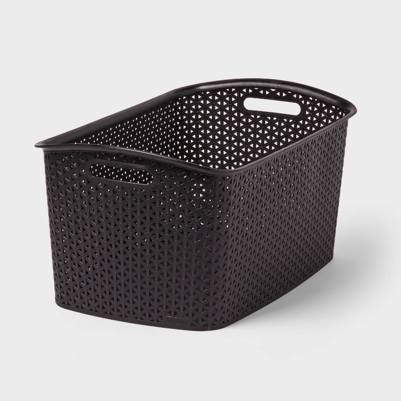 Y-Weave Jumbo Decorative Storage Basket Black - Brightroom&#8482;, 1 of 7