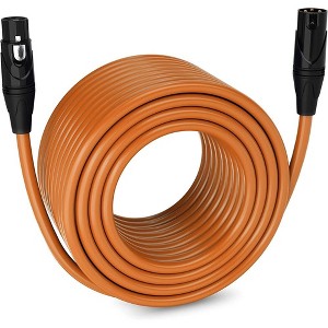 LyxPro 15 ft Red Balanced XLR Cable – 3‑Pin Male‑to‑Female Mic Cord for Studio, Live - 1 of 4