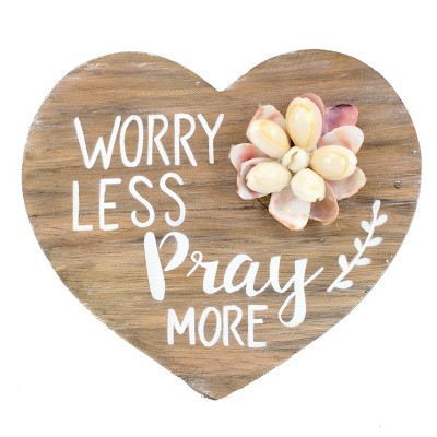 Beachcombers Worry Less Shell Coastal Plaque Sign Wall Hanging Decor Decoration For The Beach 6 x 5.25 x 0.05 Inches.