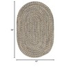 Colonial Mills Laffite Tweed - Gray 42 In x66 In Oval Rug Indoor/Outdoor 100% Polypropylene - 2 of 3